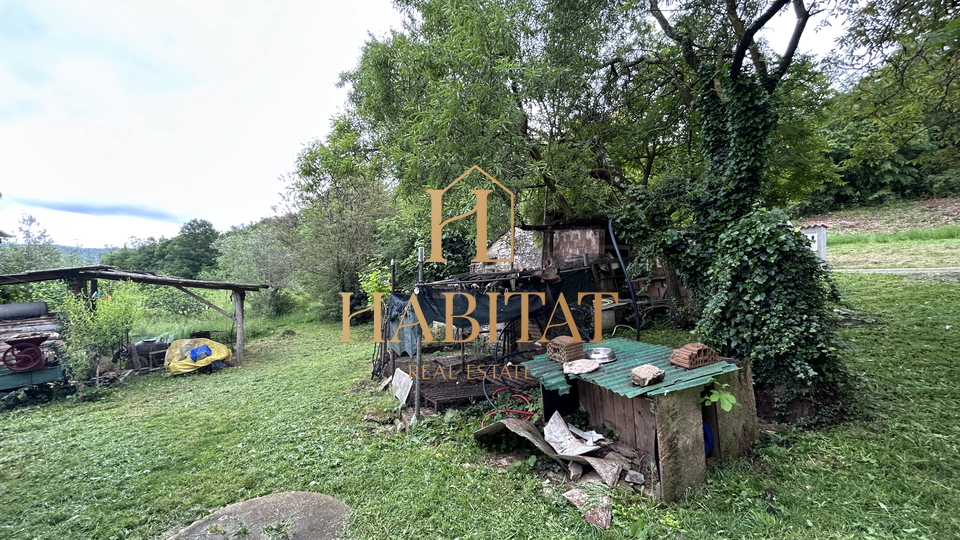 Istria, Plovania, casa doppia su un terreno edificabile di 721m2, 18857m2 di terreno agricolo, bosco