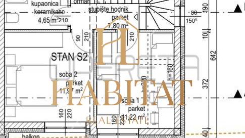 Zagreb , Donja Dubrava , novogradnja stan 80m2 , vrt , parking ,  2SS+DB ,  PARKING