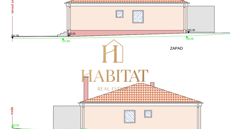 Nuova casa bifamiliare con piscina Kaštel