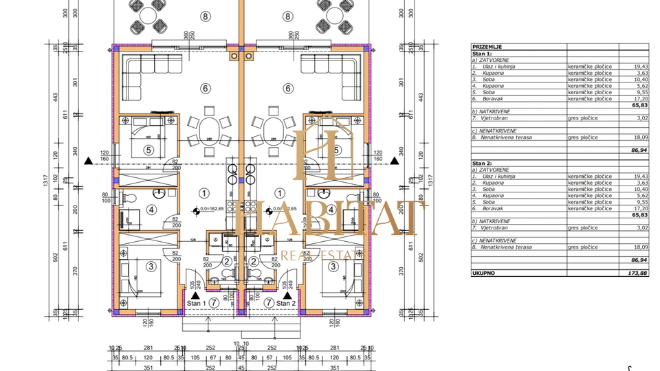 House, 82 m2, For Sale, Buje - Kaštel