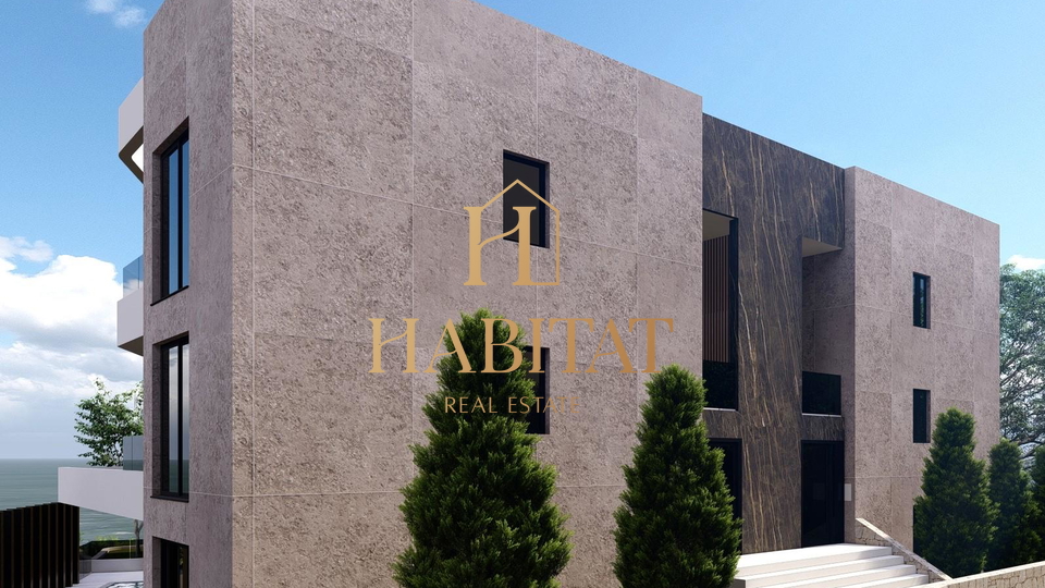 Lovran&comma; luksuzni stan u modernoj novogradnji s krovnom terasom i bazenom