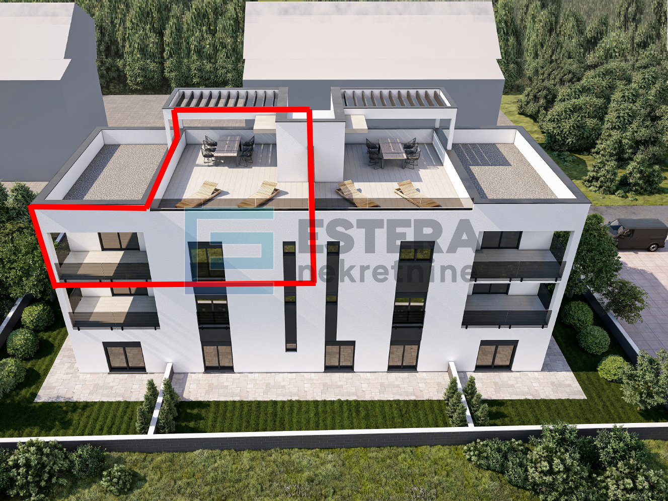 Neubau Penthouse 107m2 ZU VERKAUFEN Sabunike, 4-Zimmer, 2. Etage