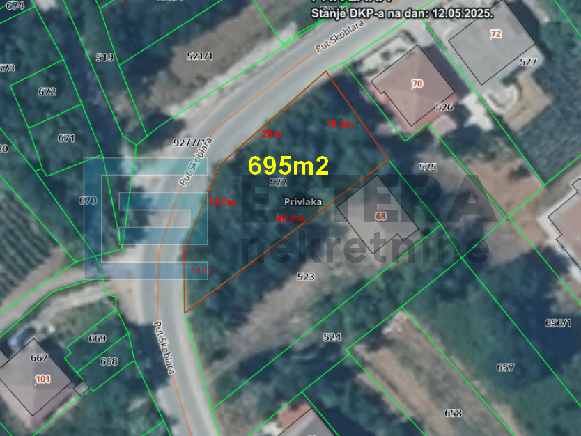 PRODAJA građevinsko zemljište 695 m2 Privlaka