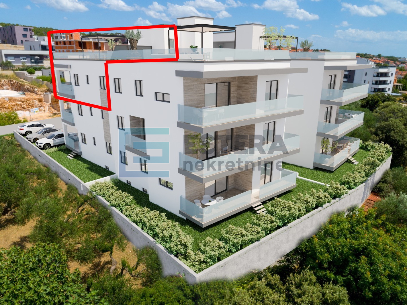 Apartman S5 97 m2 PRODAJA Sveti Filip i Jakov, 3s, 2. kat, parking, krovna terasa