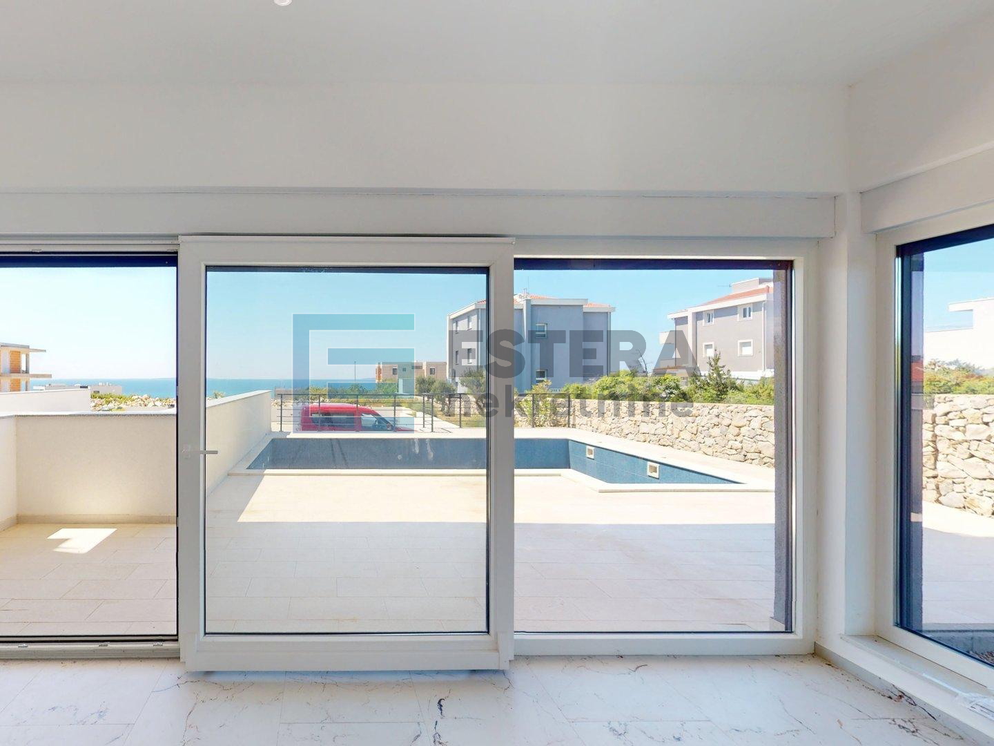 Apartman s bazenom - Novalja - pogled na more!