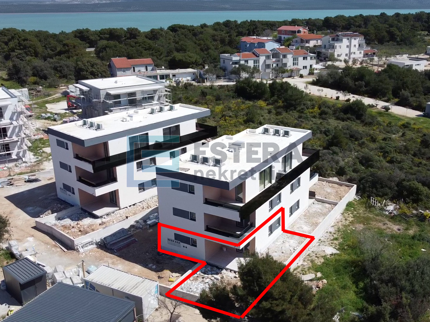 Stan PRODAJA novogradnja, Pakoštane, 82 m2, 4s, priz, parking, vrt