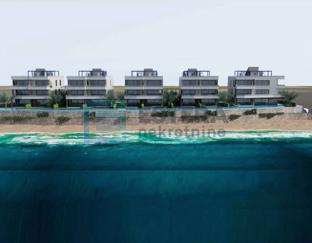 PRODAJA apartman, prvi red uz more, pogled, 87,55 m2, A5