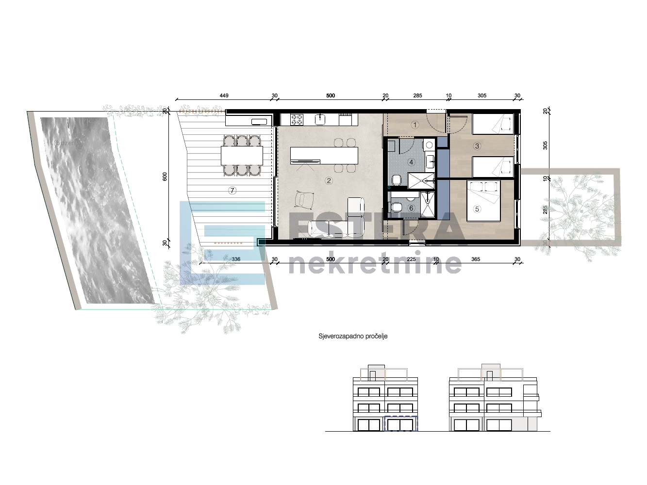 PRODAJA apartman, prvi red uz more, pogled, 78 m2, B2