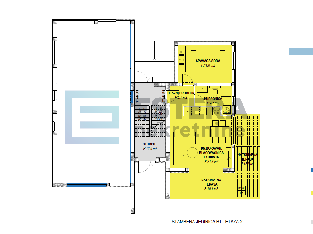 Apartman 60 m2 PRODAJA Sveti Filip i Jakov, 2s, priz , parking, vrt, terasa