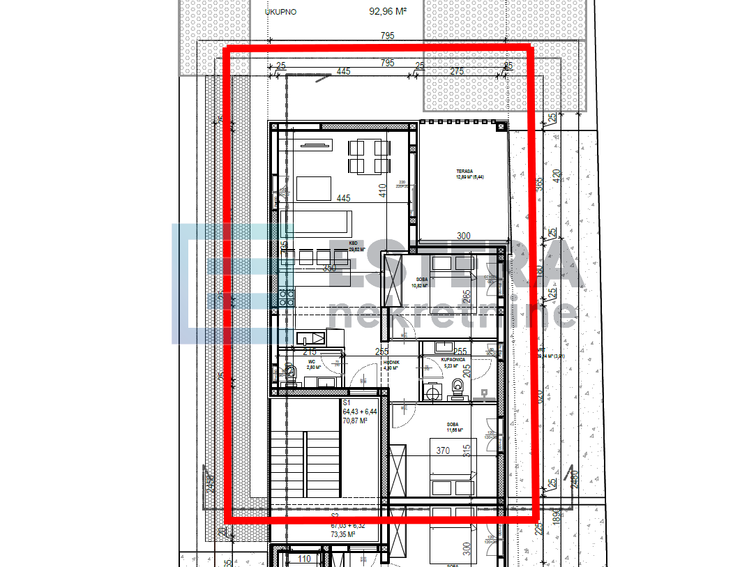Apartman S1 82 m2 PRODAJA Sveti Filip i Jakov, 3s, prizemlje, parking, vrt