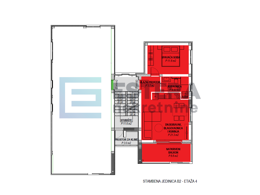 Apartman 57 m2 PRODAJA Sveti Filip i Jakov, POGLED NA MORE, 2s, 1.kat , parking, vrt, balkon