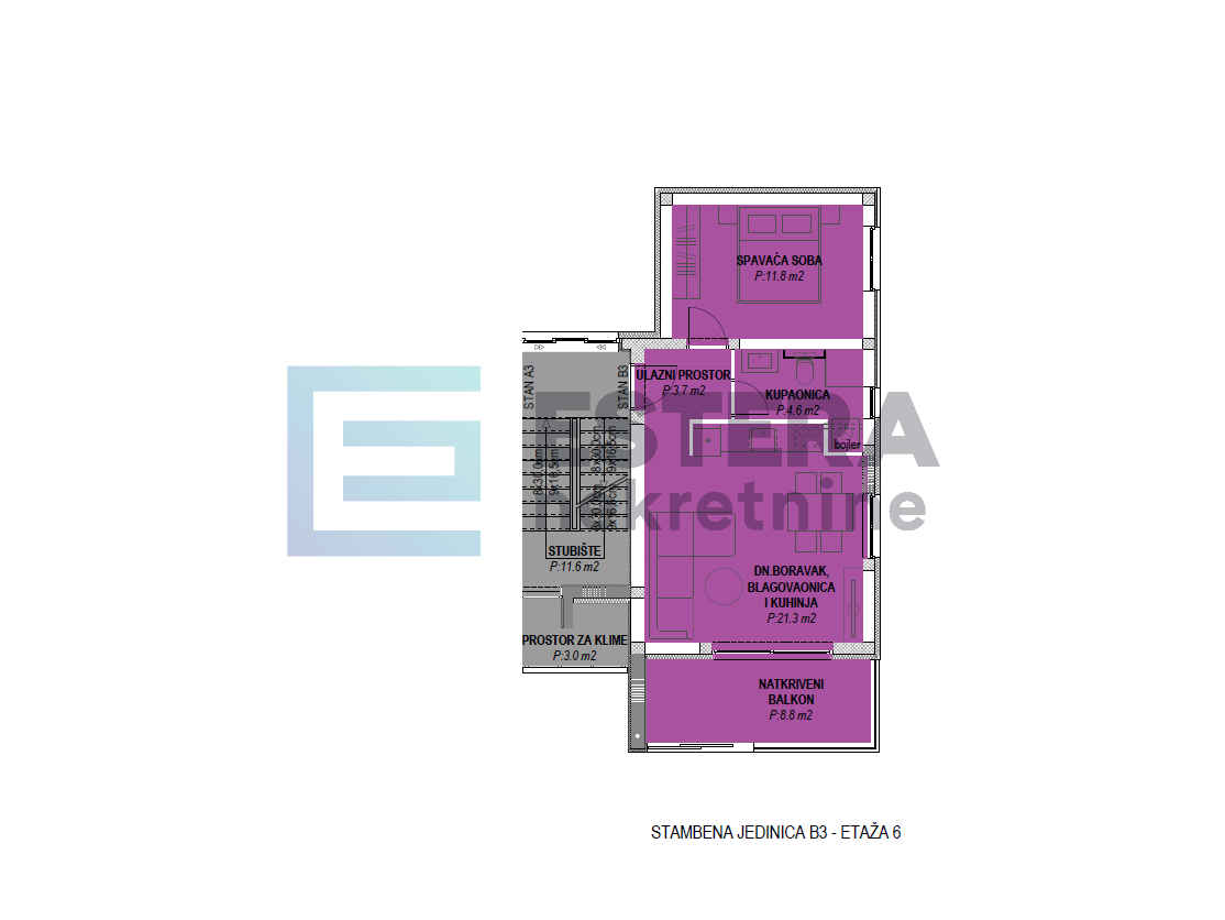 Apartman 62 m2 PRODAJA Sveti Filip i Jakov, POGLED NA MORE, 2s, 2.kat , parking, vrt, balkon