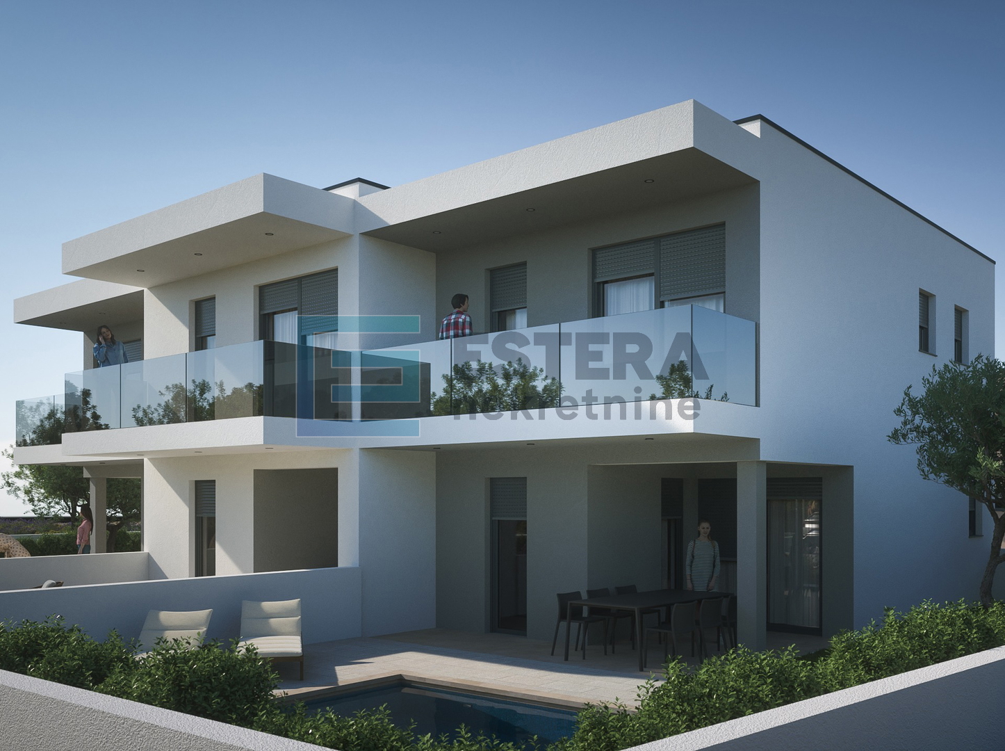 Apartman PRODAJA Vrsi, 121 m2, 4s, vrt, bazen, 2 parkinga