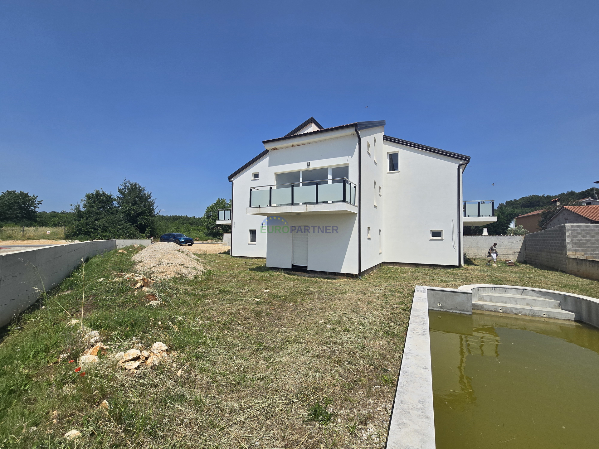Apartmenthaus mit Meerblick, 10km von Poreč