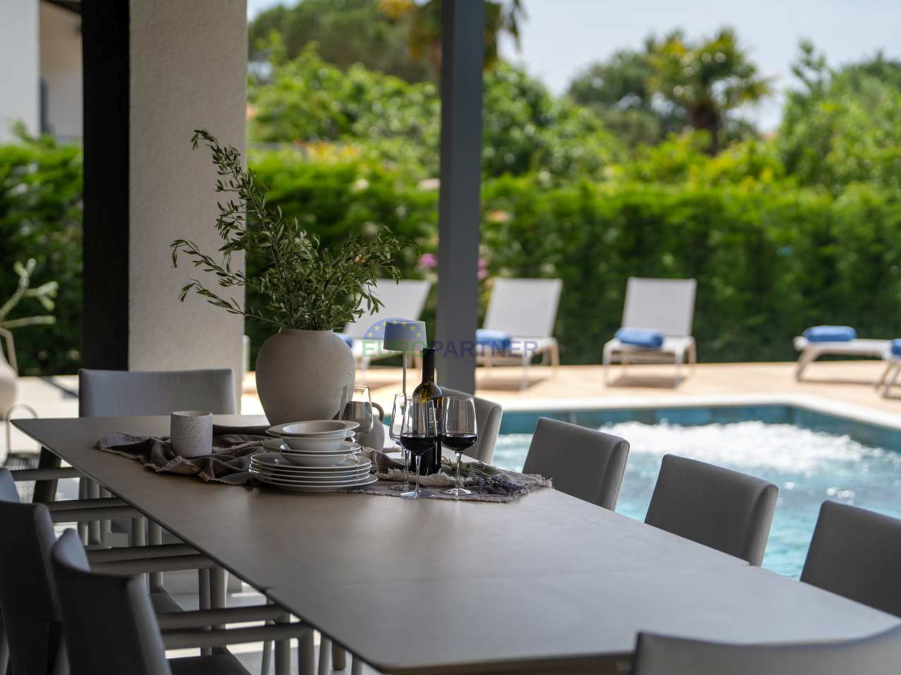 Moderna vila s pogledom na more, Poreč, 900m od mora