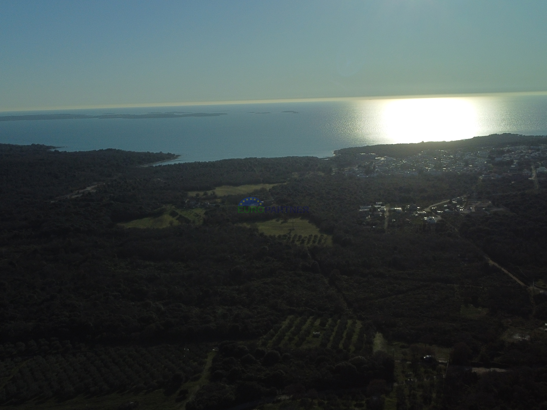 Istria, Vodnjan, building land with a sea view