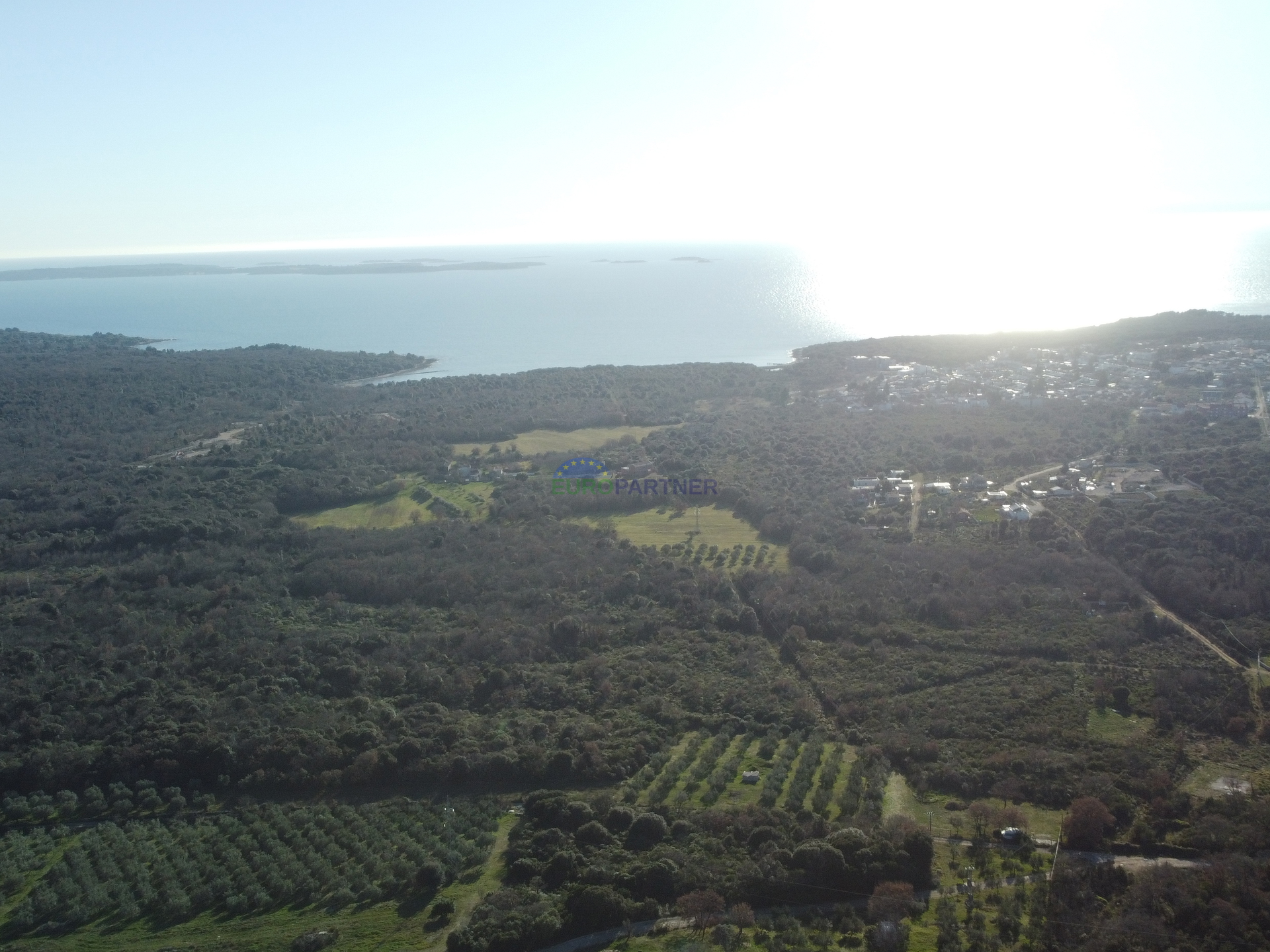 Istria, Vodnjan, building land with a sea view