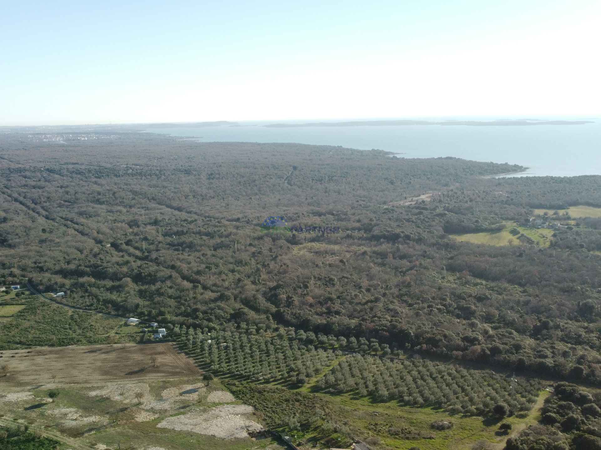 Istra, Vodnjan, građevinsko zemljište sa pogledom na more