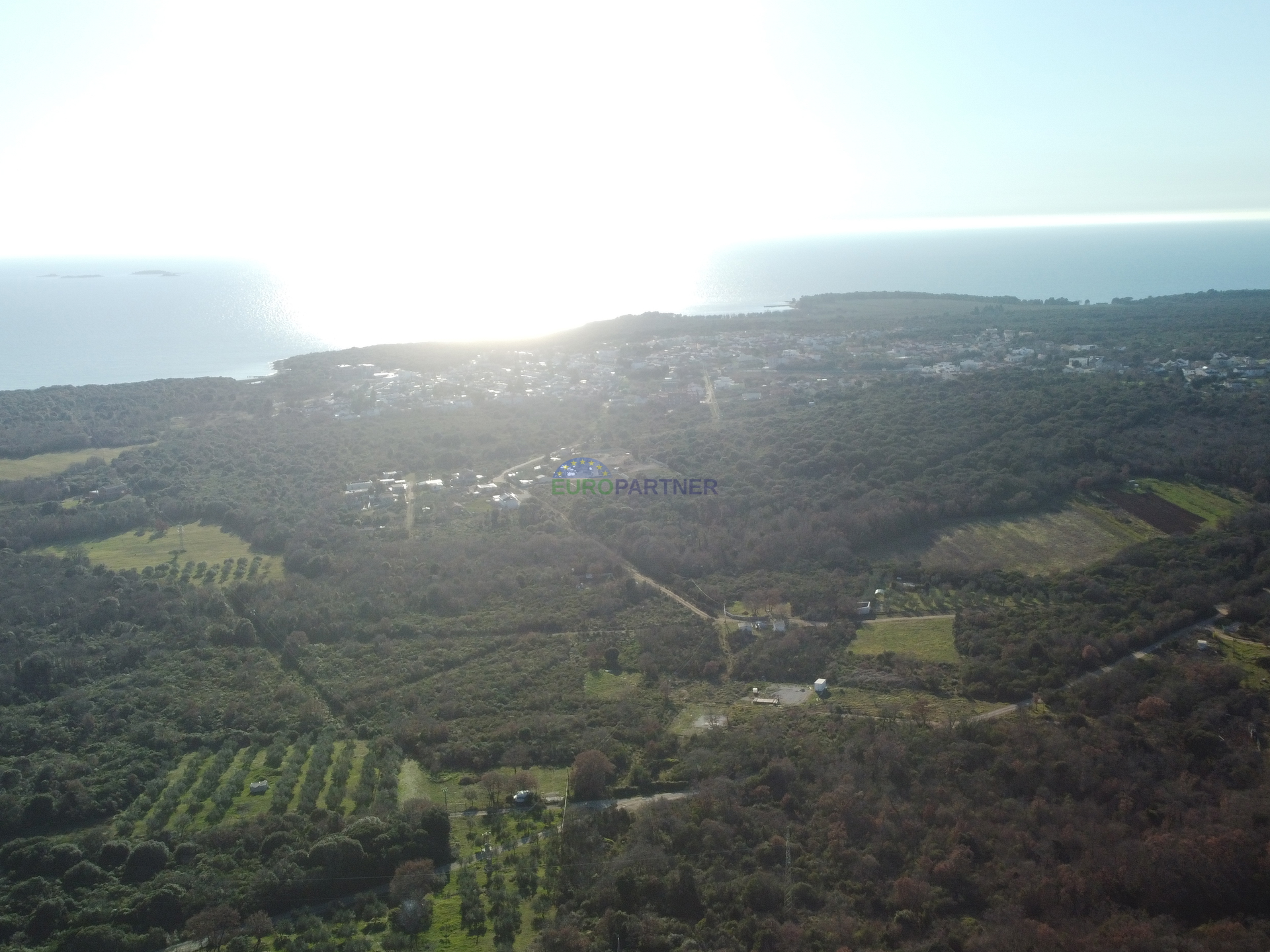 Istria, Vodnjan, building land with a sea view