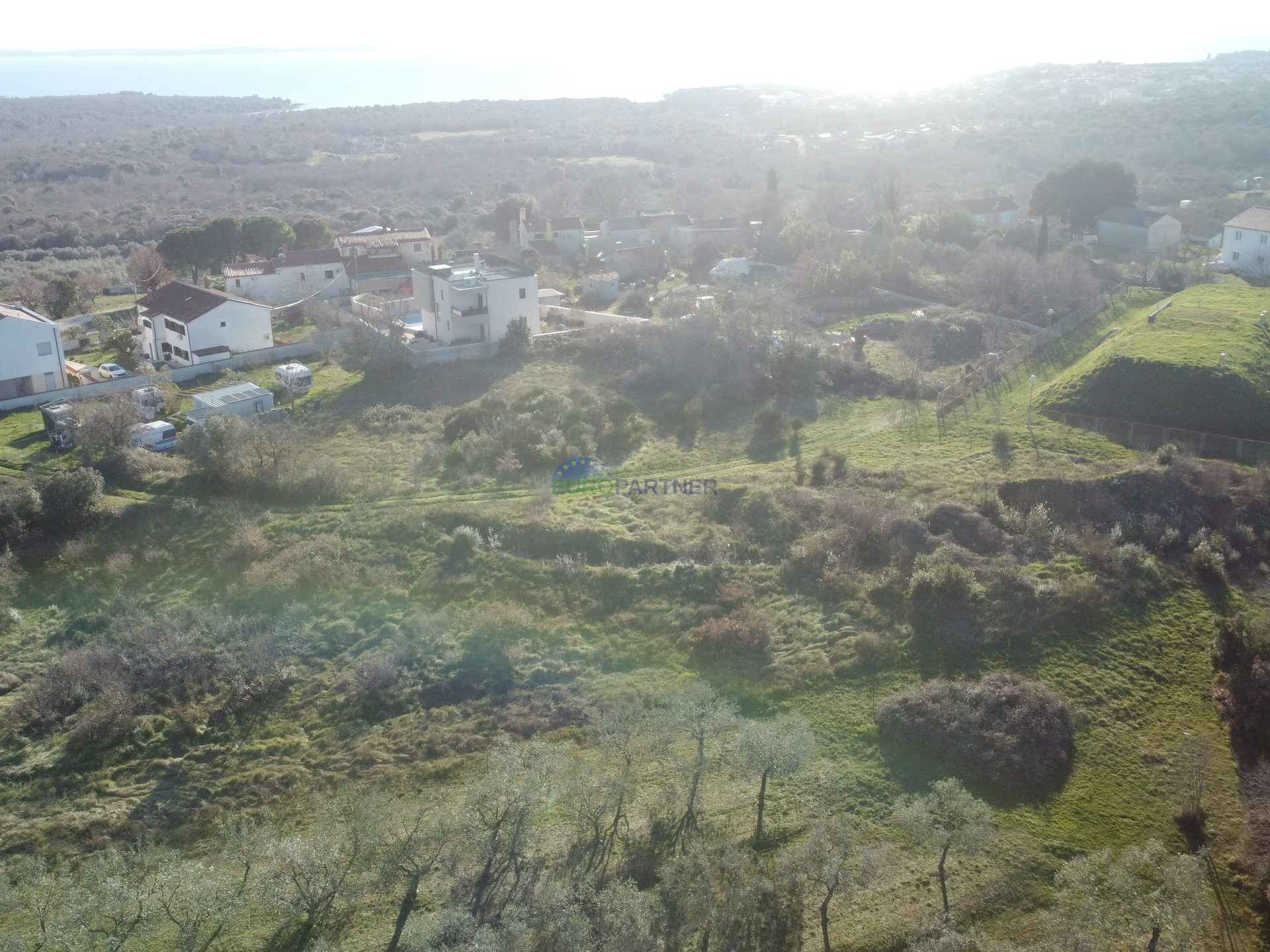 Istra, Vodnjan, građevinsko zemljište sa pogledom na more