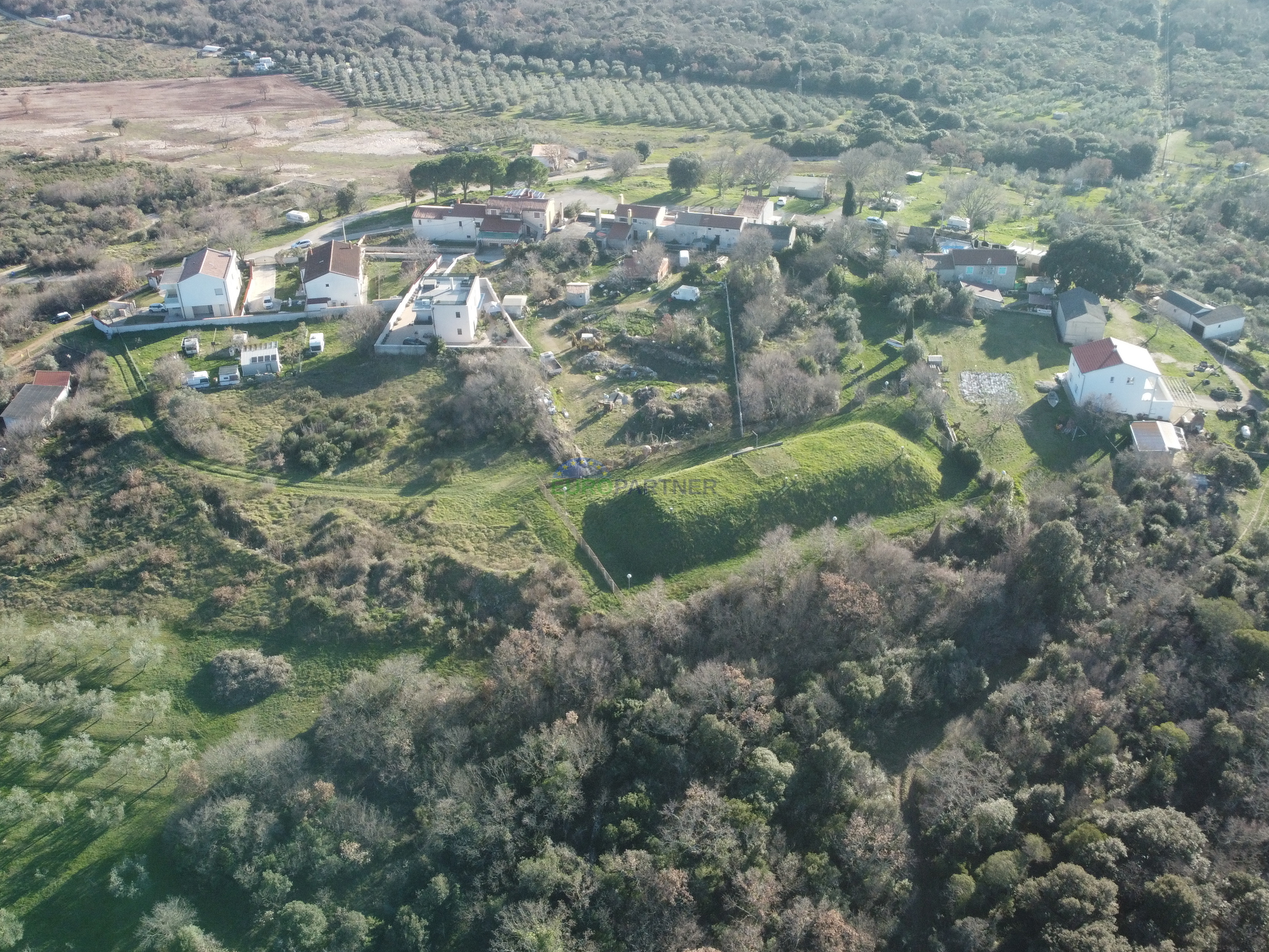 Istra, Vodnjan, građevinsko zemljište sa pogledom na more