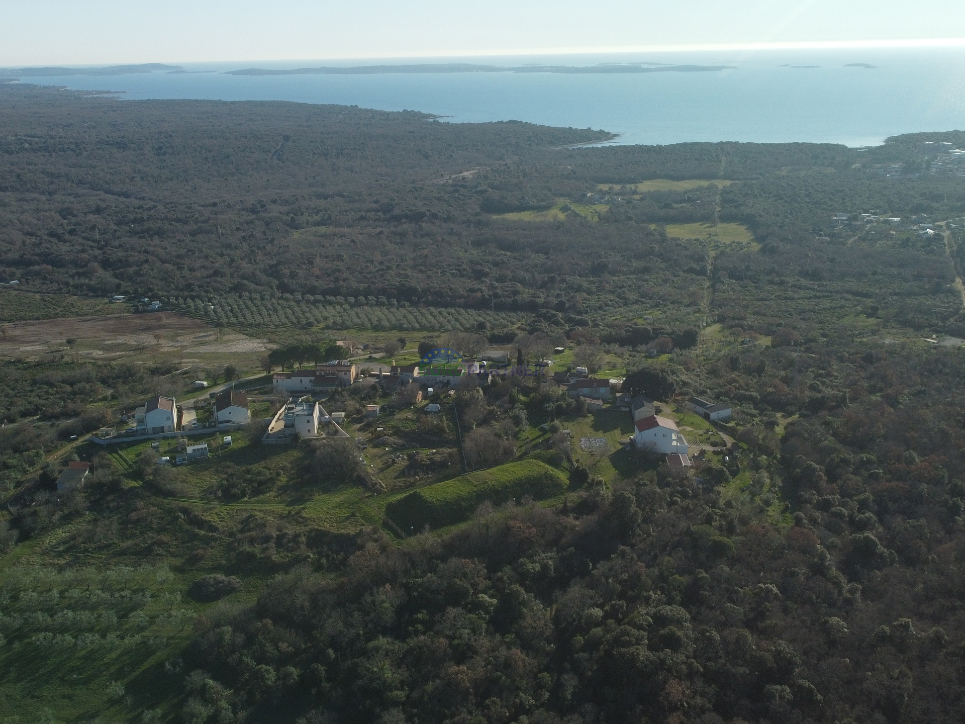 Istra, Vodnjan, građevinsko zemljište sa pogledom na more