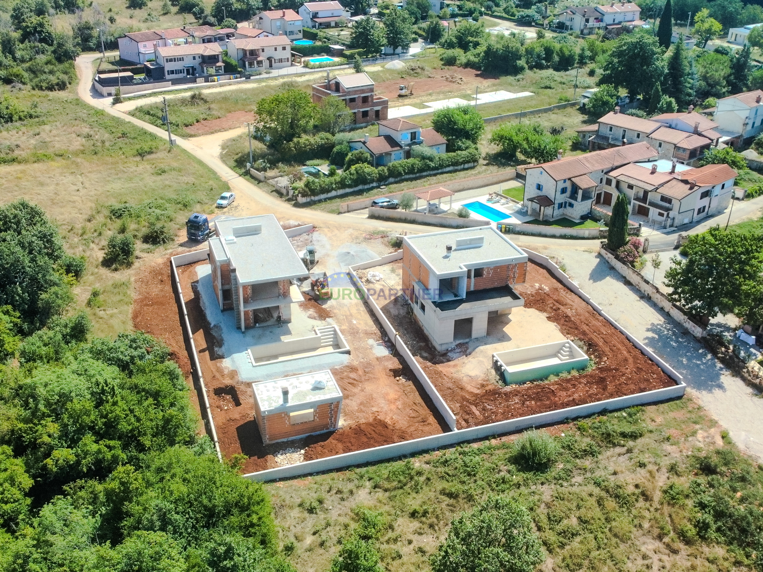 A modern vila under construction in Istria - Villa Harmony