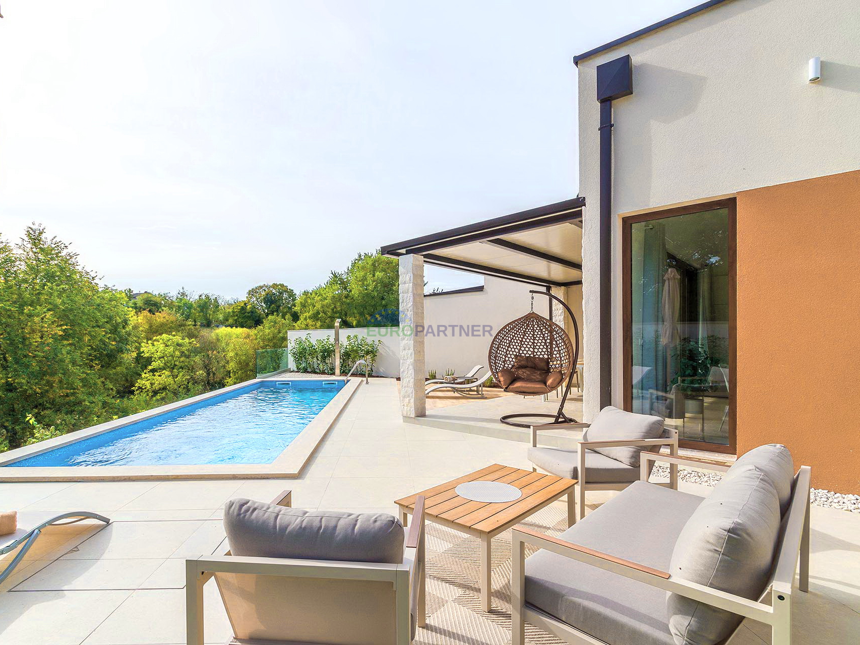 Istria, Sveti Vićenat, semi-detached house with a swimming pool