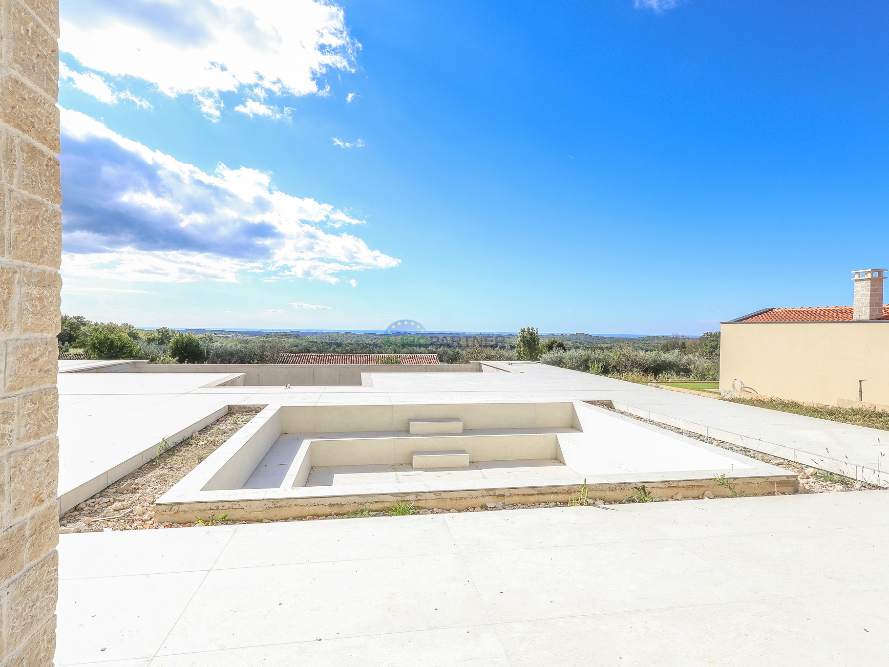 Villa di design con vista mare, zona di Parenzo, Istria