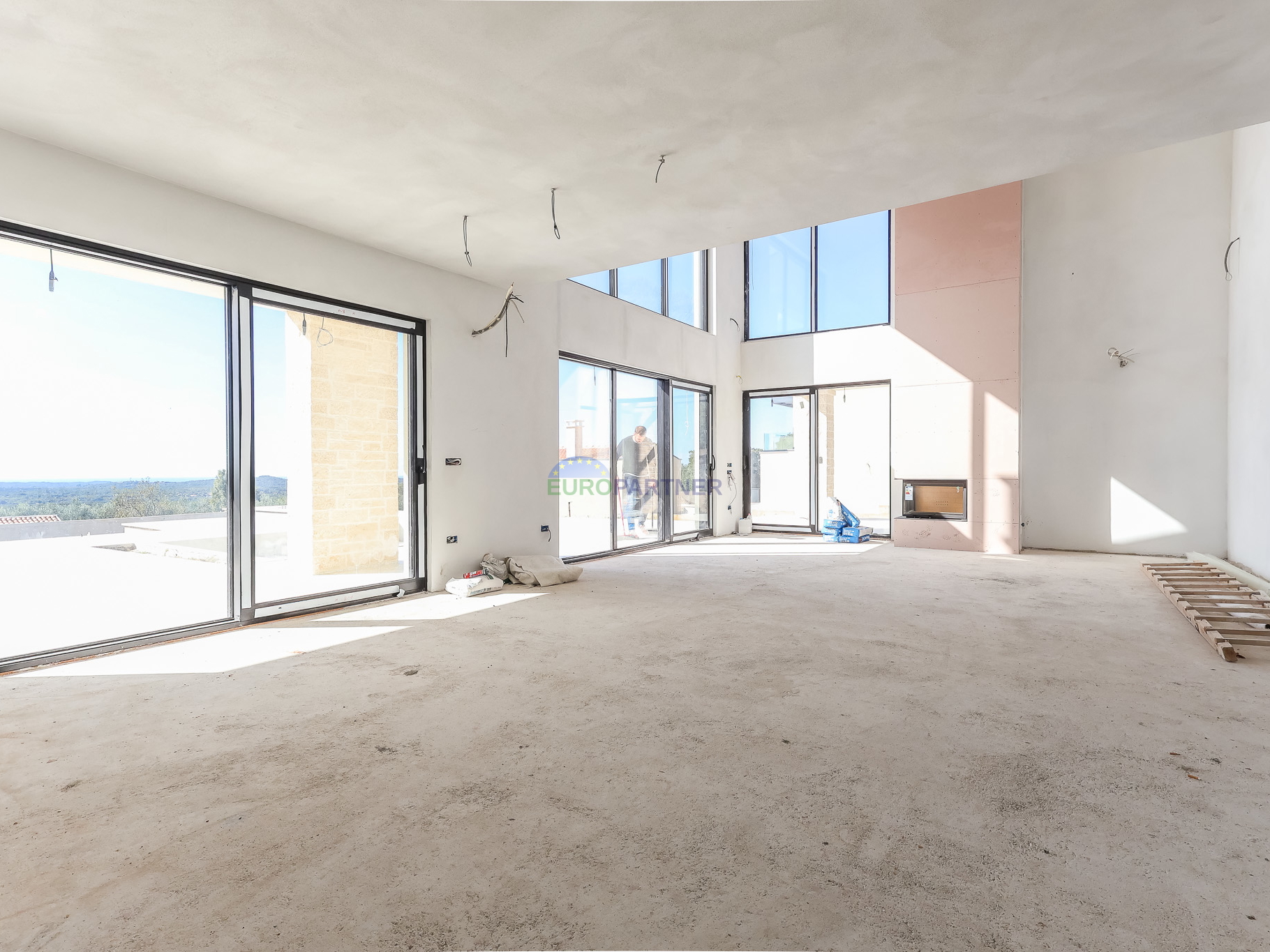 Villa di design con vista mare, zona di Parenzo, Istria