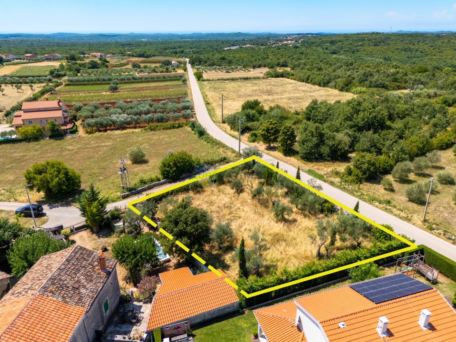 Wunderschönes Grundstück mit Meerblick und Baugenehmigung, Sveti Lovreč, Istrien