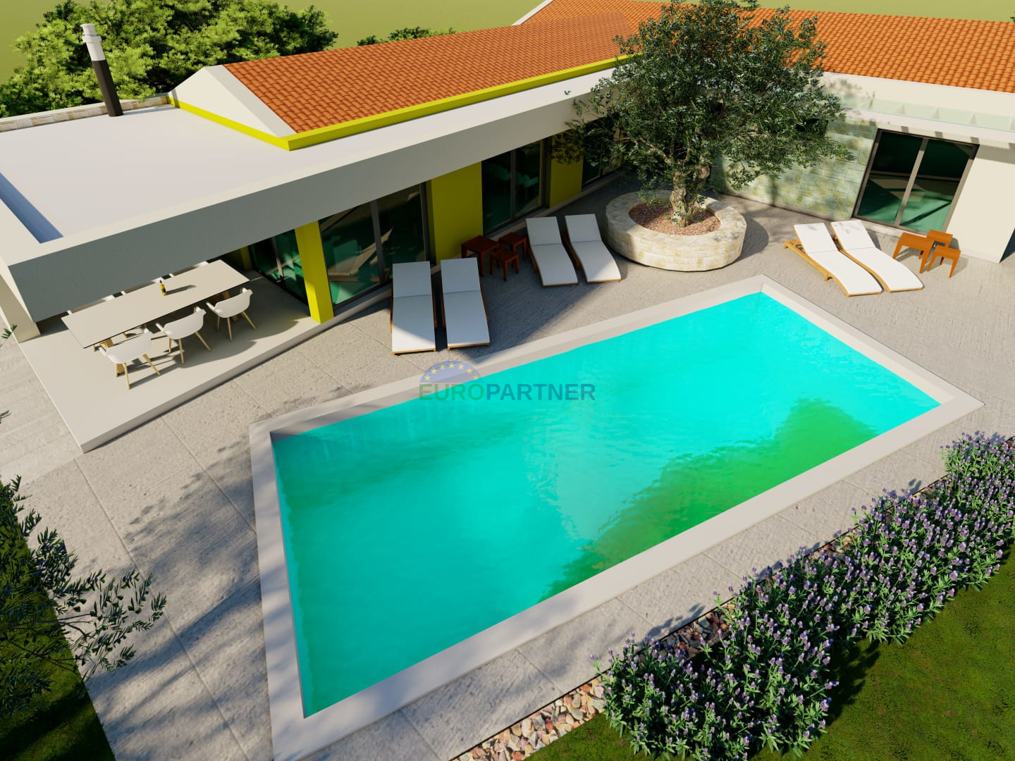 Istria, near Rovinj, beautiful single-story house with a pool.