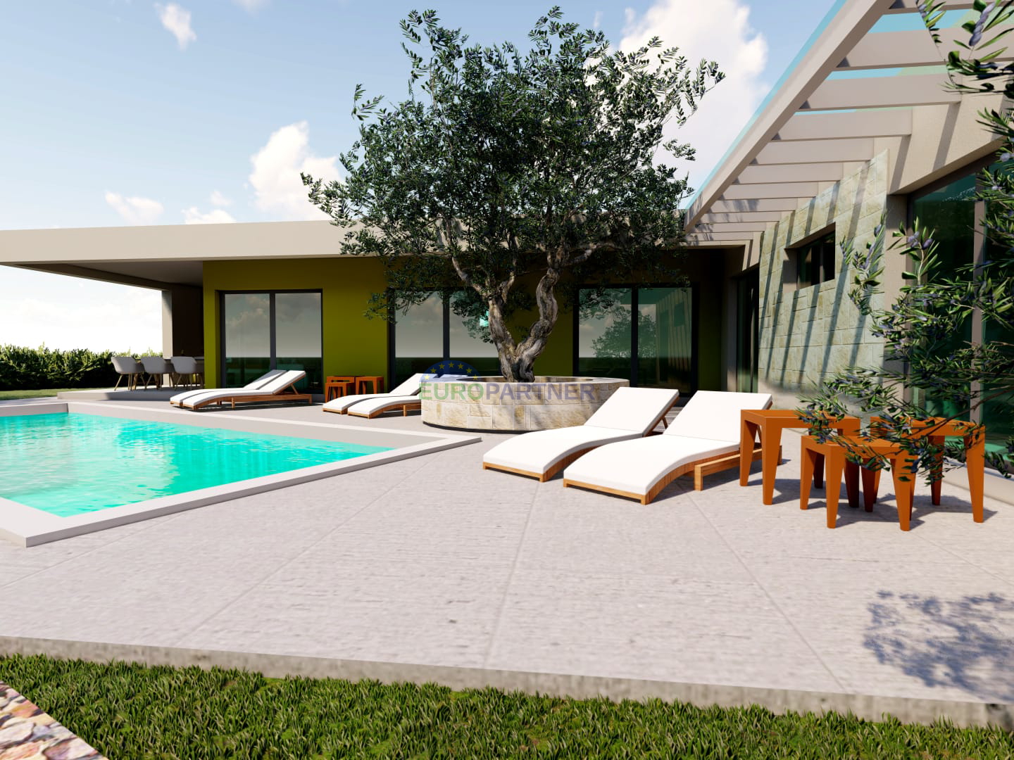 Istria, near Rovinj, beautiful single-story house with a pool.