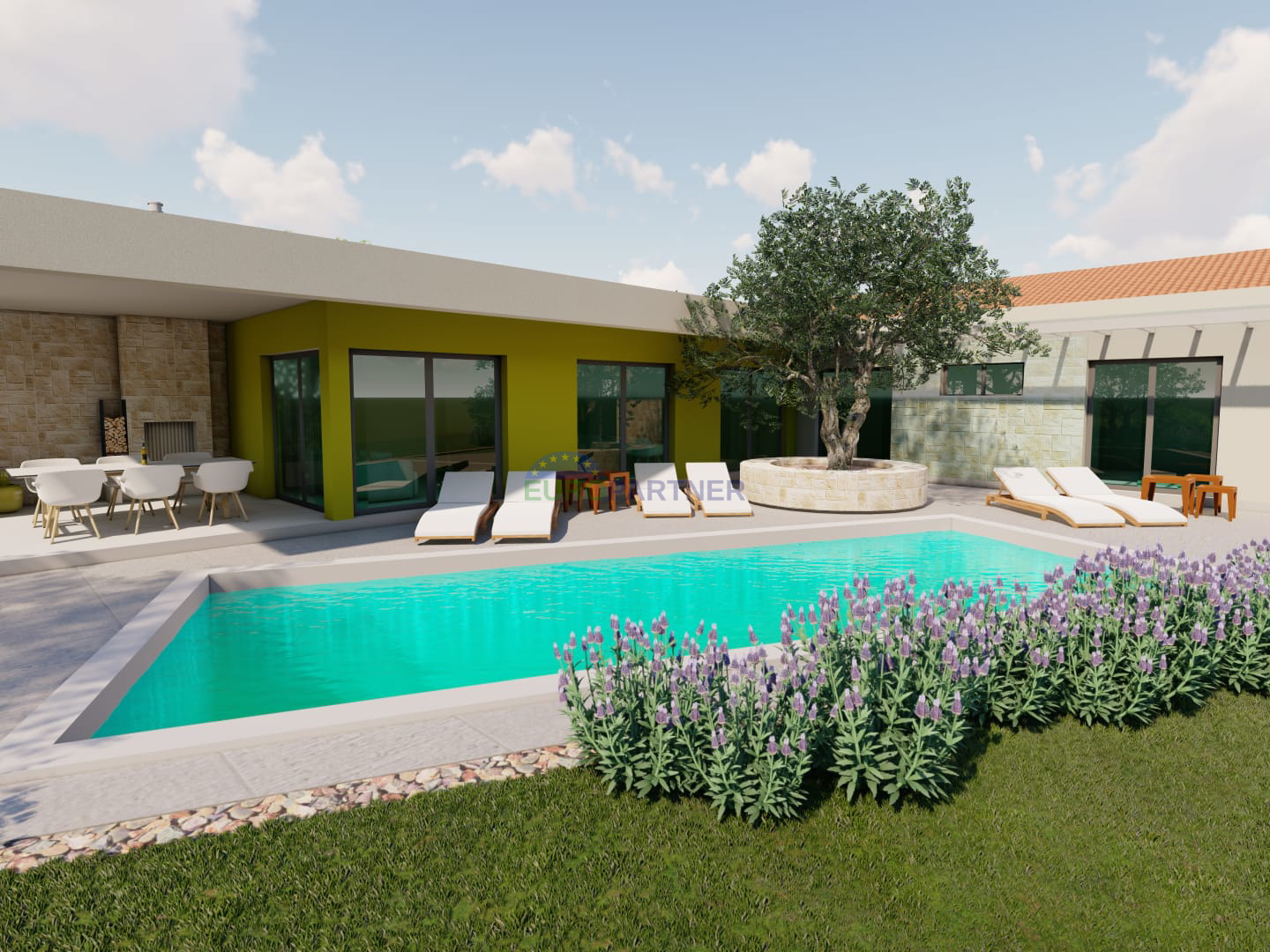 Istria, near Rovinj, beautiful single-story house with a pool.