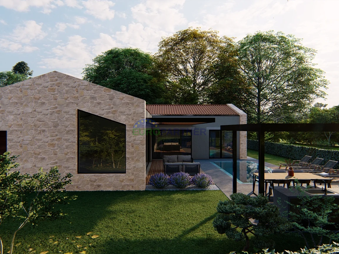 Ista, Poreč, moderna villetta al piano terra con piscina in zona tranquilla – possibilità di acquisto villa finita o solo terreno