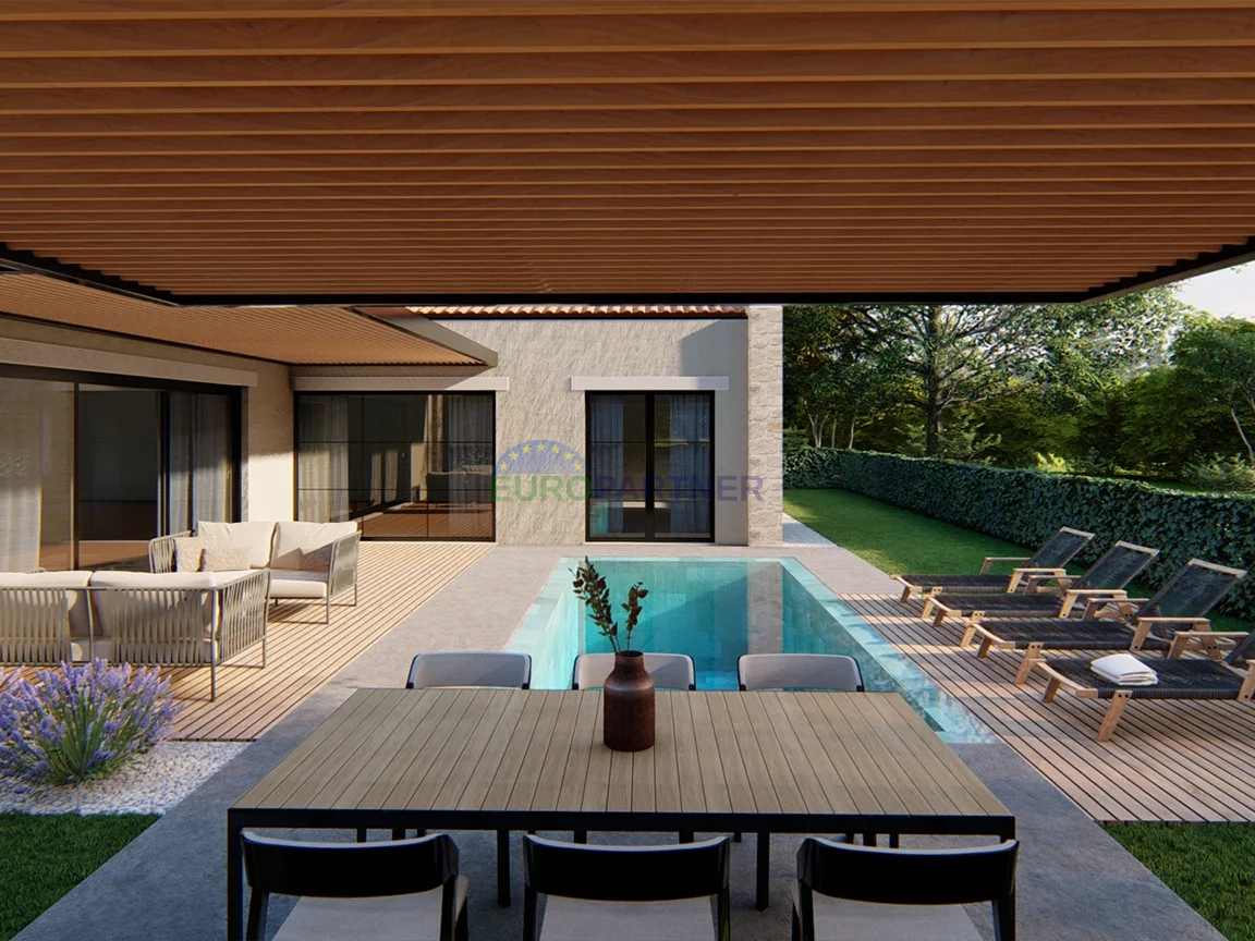 Ista, Poreč, moderna villetta al piano terra con piscina in zona tranquilla – possibilità di acquisto villa finita o solo terreno