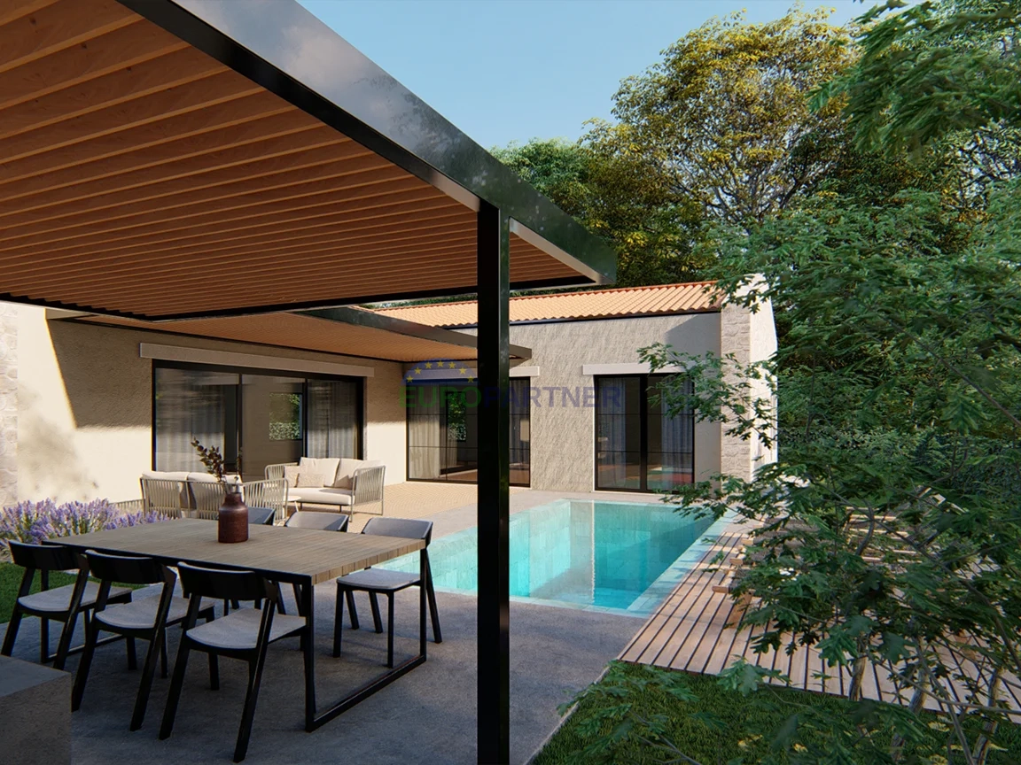 Ista, Poreč, moderna villetta al piano terra con piscina in zona tranquilla – possibilità di acquisto villa finita o solo terreno