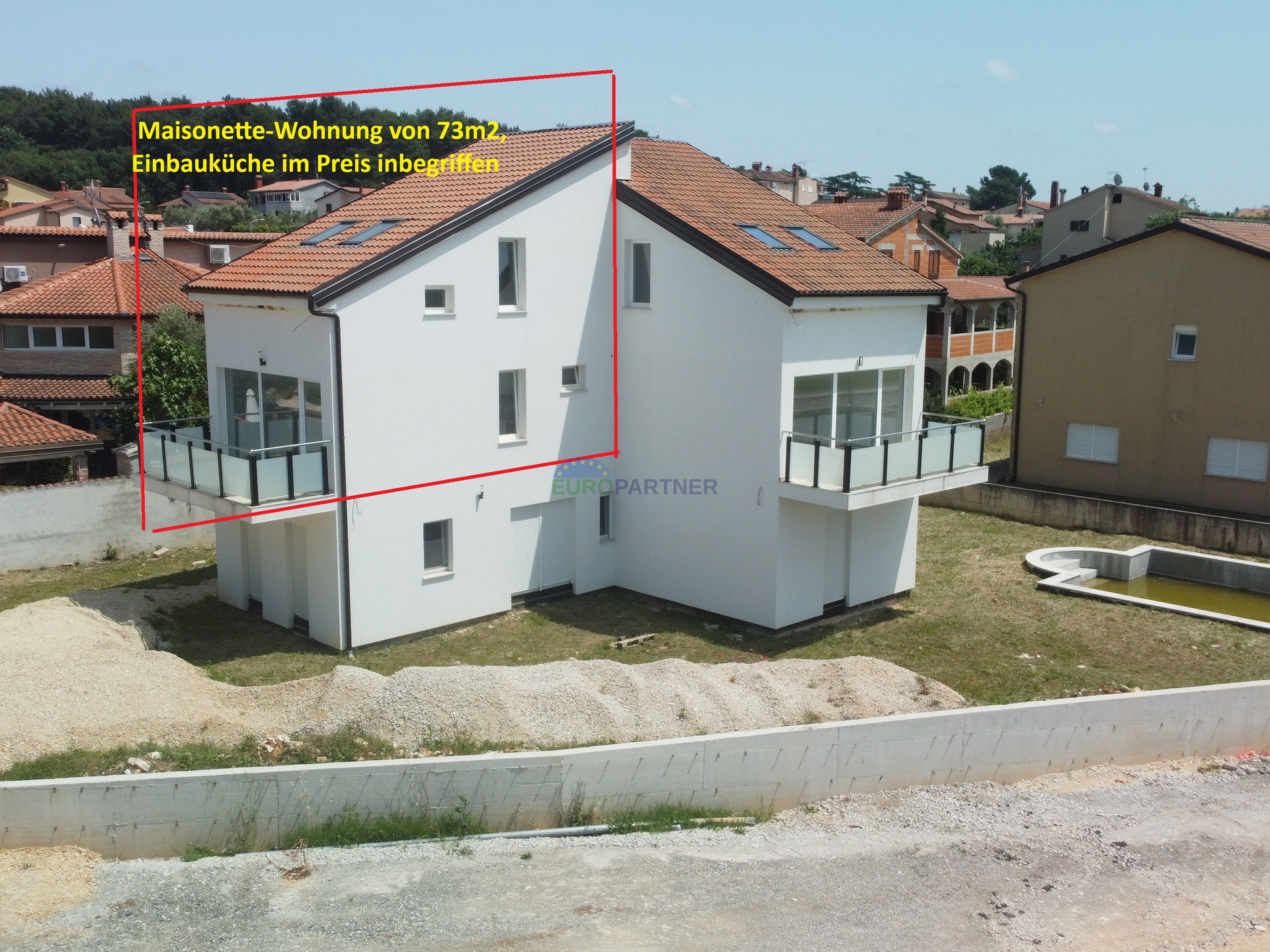 Dvoetažni stan 73m2 ,s pogledom na more