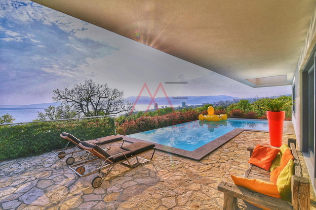 Kostrena, stylish villa with seaview