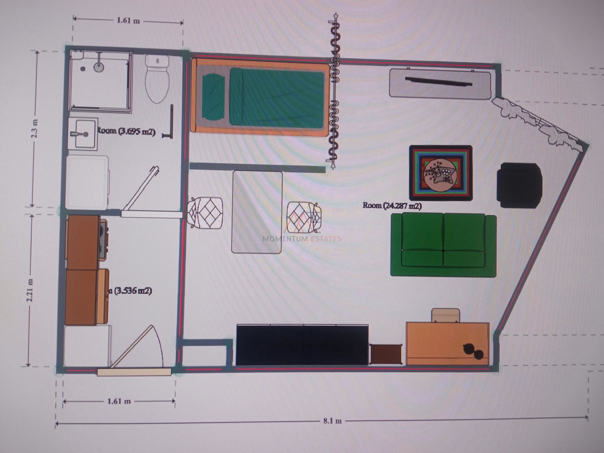 Wohnung, 33 m2, Vermietung, Rijeka - Podmurvice