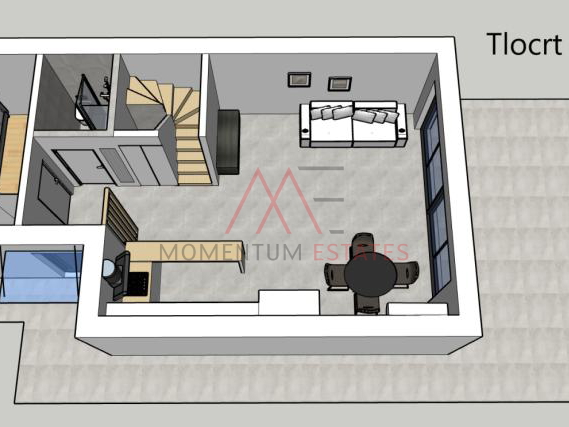 Hosti,moderan dvoetažni stan za najam