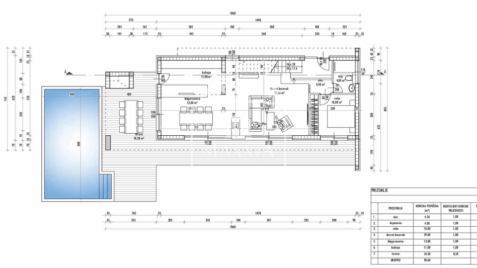 Diklo - vrhunska villa 330m2 sa bazenom pogled more! 1590000€