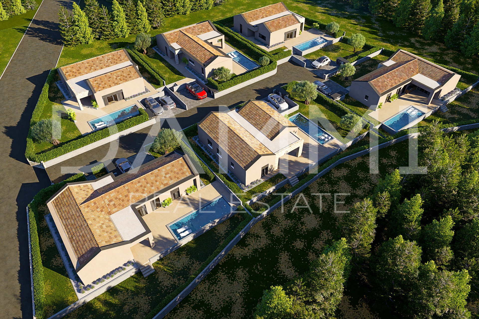 ISTRA, SVETVINČENAT - Incantevole casa con piscina in resort chiuso