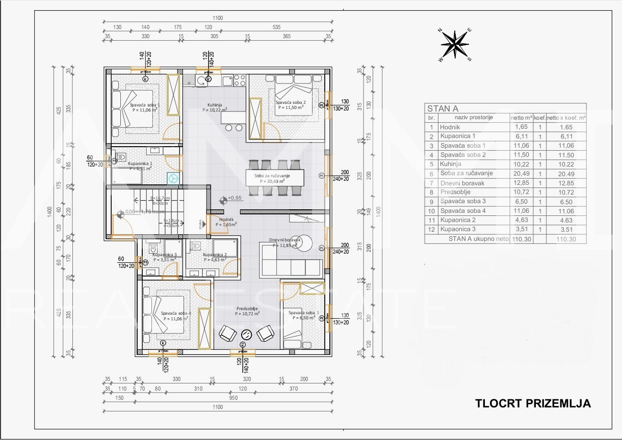 Istra&comma; Valbandon - &ccaron;etverosoban stan u novogradnji