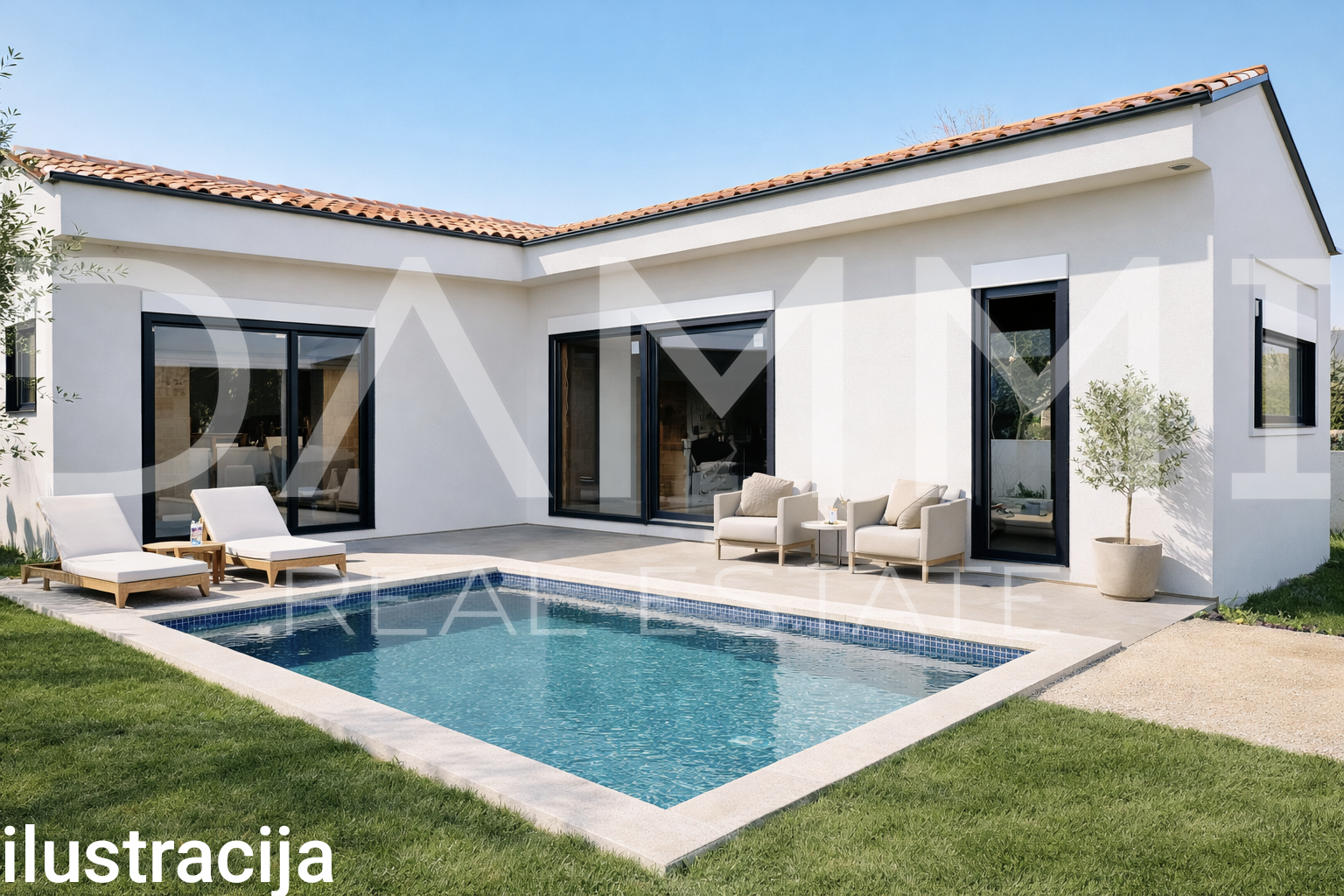 Istra&comma; Li&zcaron;njan - casa con piscina in fase di grezzo