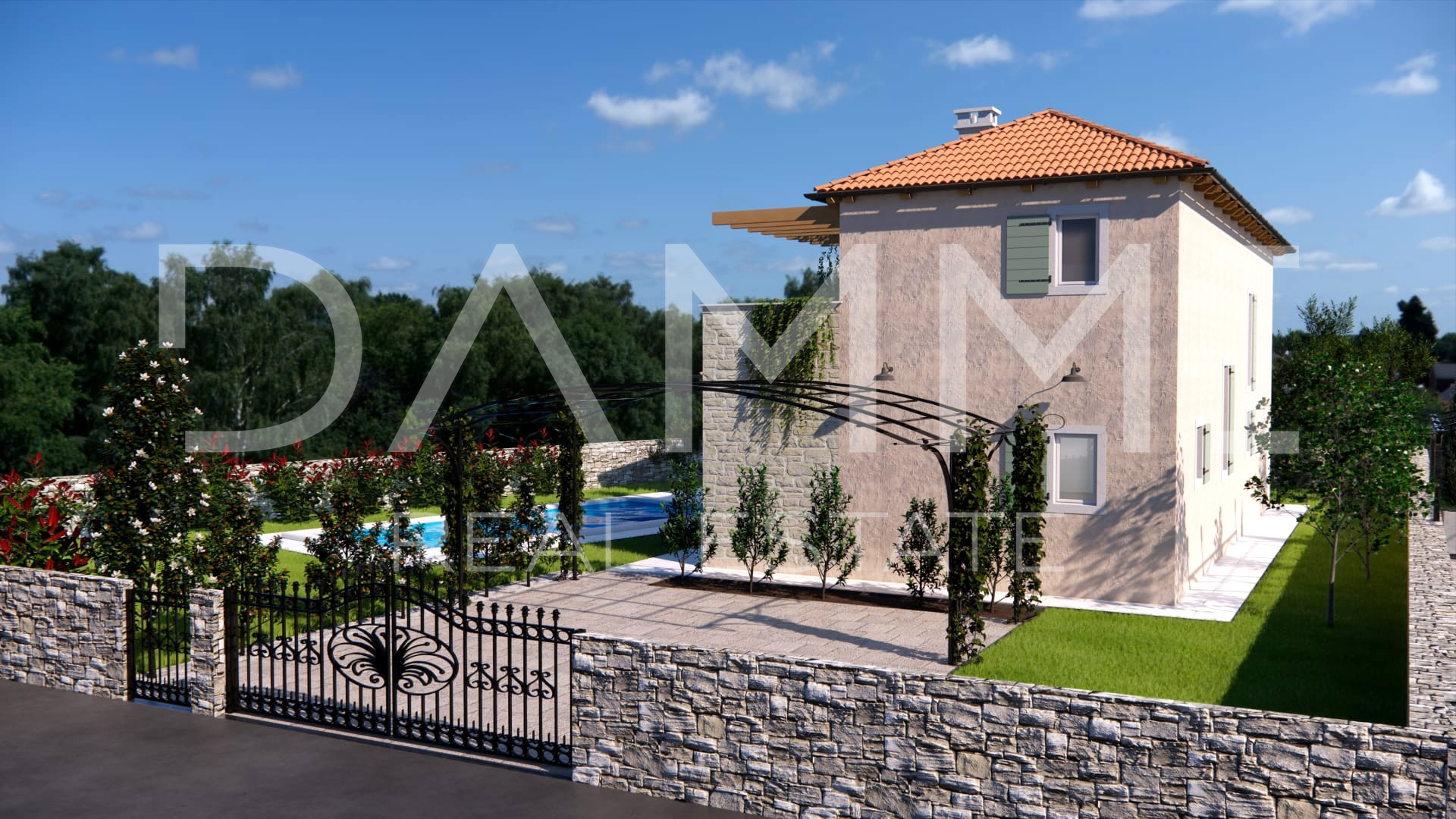 ISTRA&comma; &Zcaron;MINJ - Mediteranska ku&cacute;a s bazenom u izgradnji