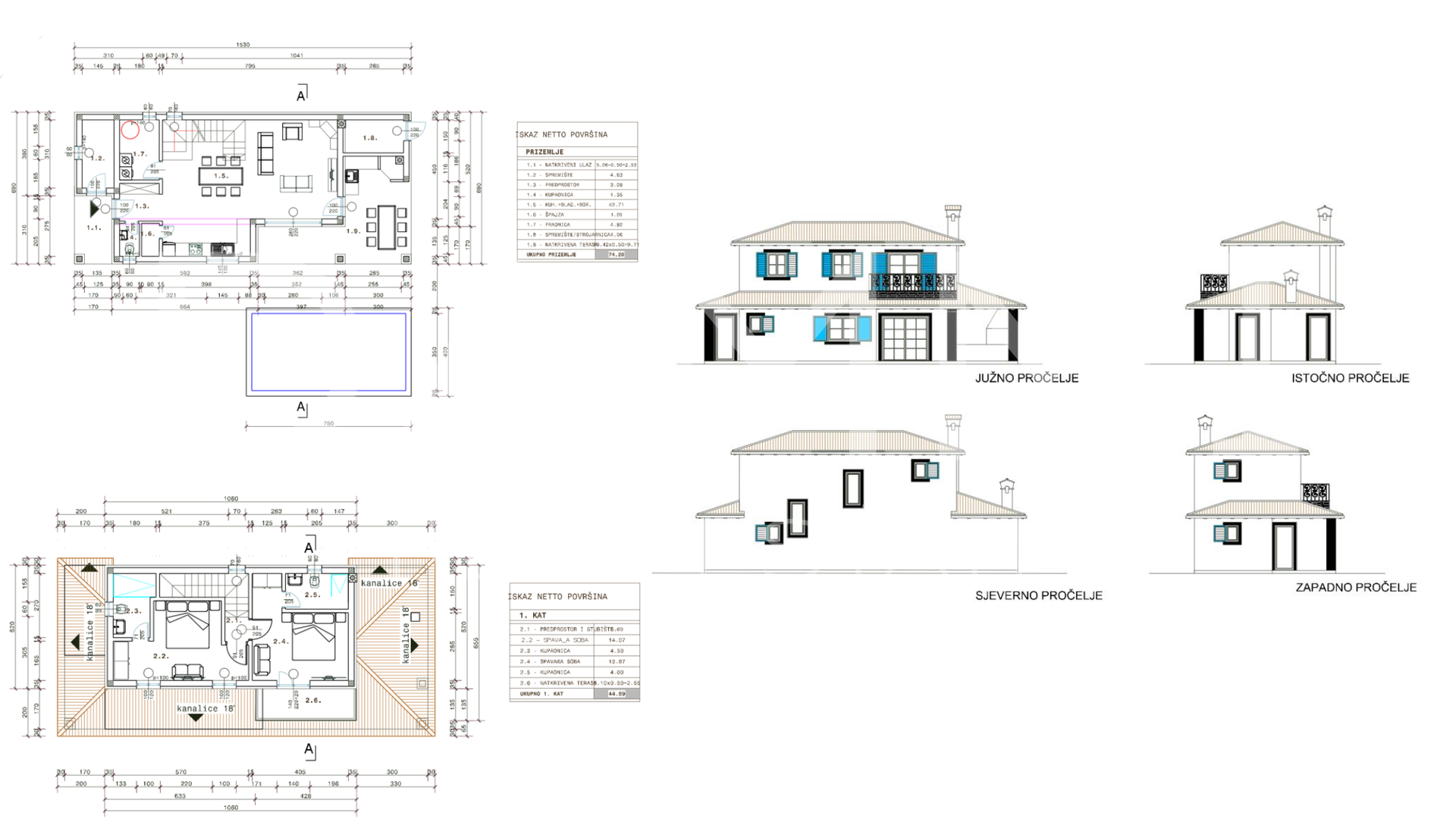 ISTRA&comma; &Zcaron;MINJ - Mediteranska ku&cacute;a s bazenom