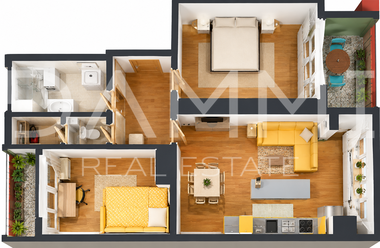 Pula &ndash; centar 61&comma;85 m&sup2;&comma; 2 spava&cacute;e sobe i 2 balkona-potpuno namje&scaron;ten i useljiv