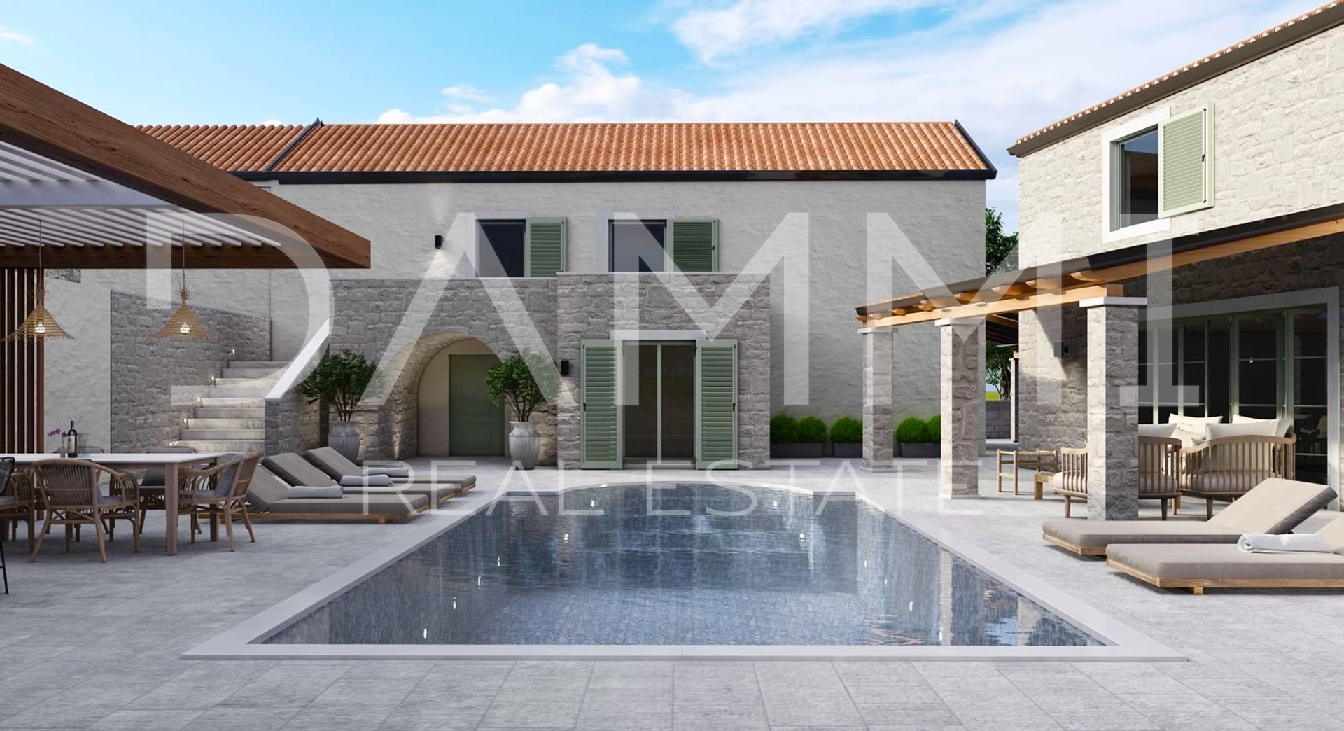 ISTRA, ŽMINJ - Istarsko imanje s dvije kuće i 956m2 okućnice