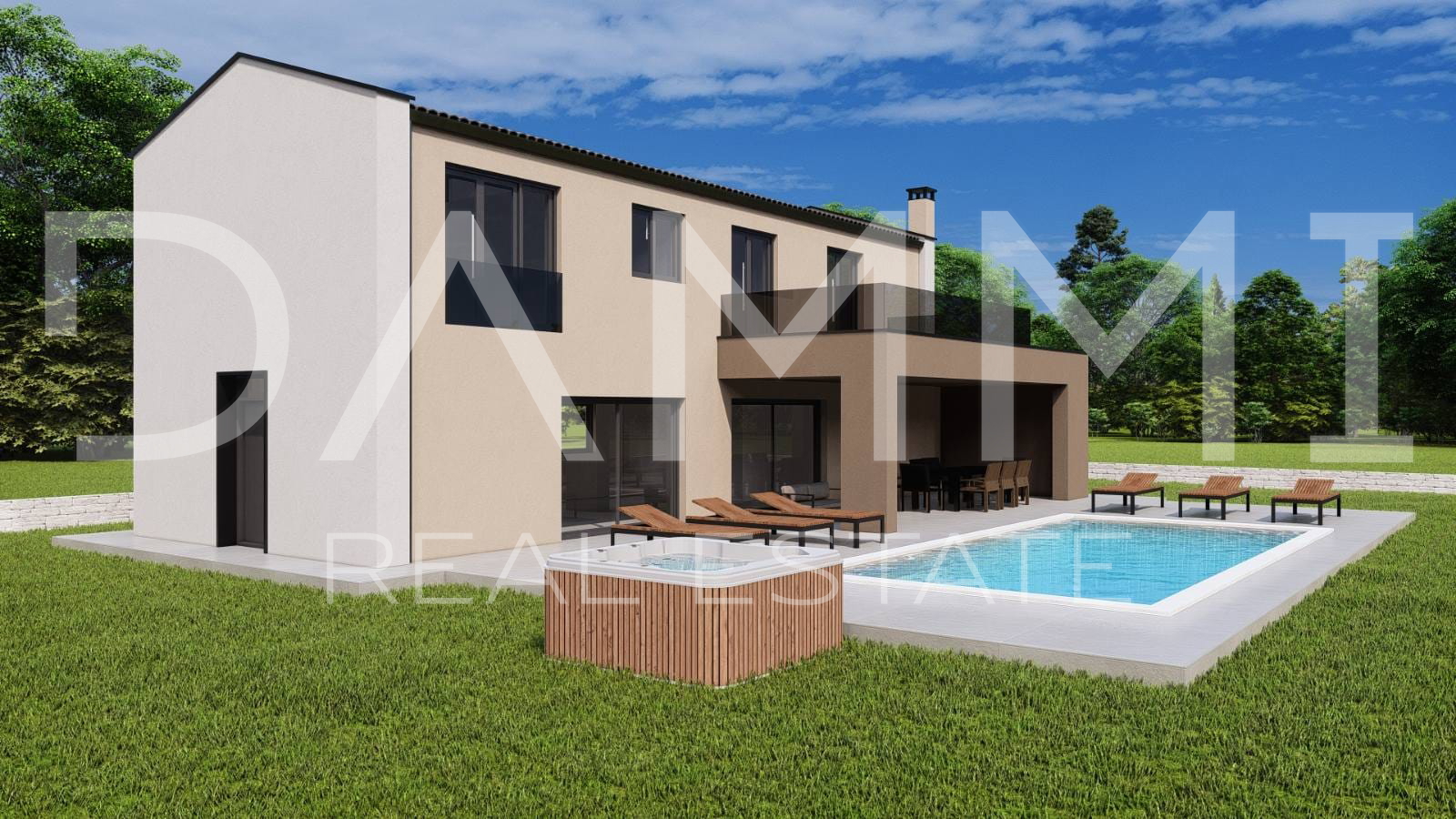 ISTRA&comma; TINJAN - Ku&cacute;a s bazenom na osamini i lijepim pogledom